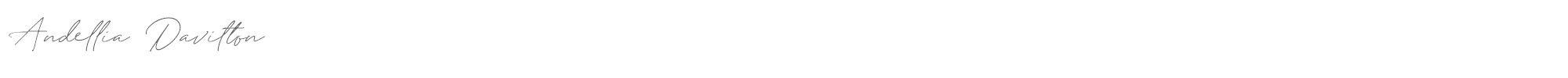 Sample characters Andellia Davilton Font
